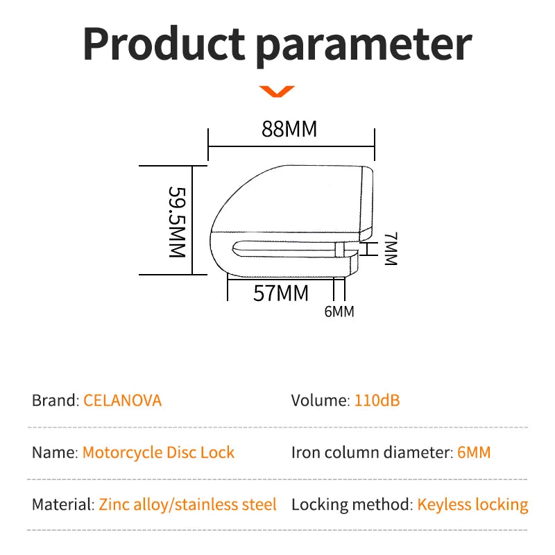 Universal Motorcycle Lock Alarm System
