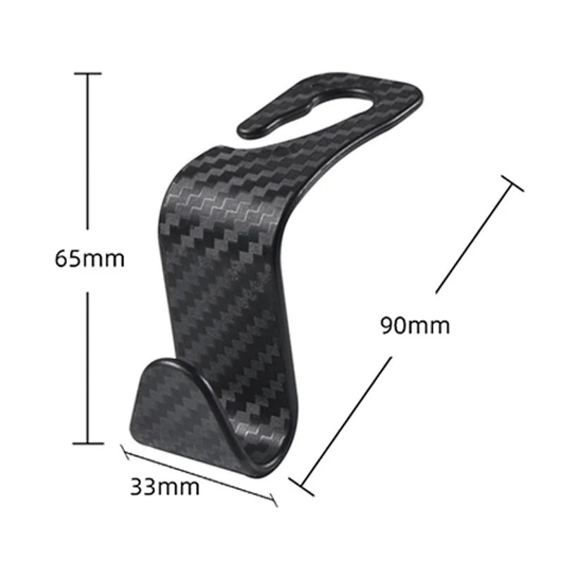 Universal Carbon Fiber Hook Car Seat (4PCS)