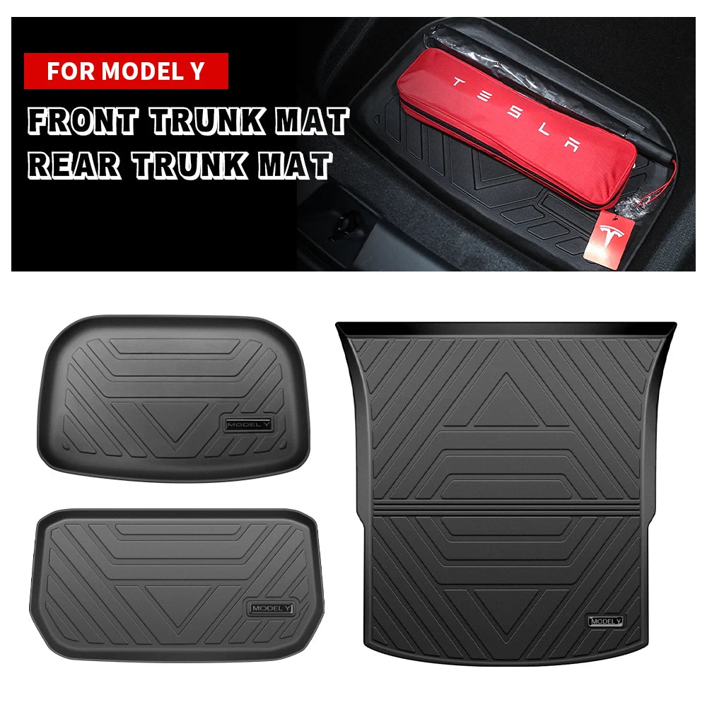 Trunk Mats Storage Pads Cargo Tray For Tesla Model Y