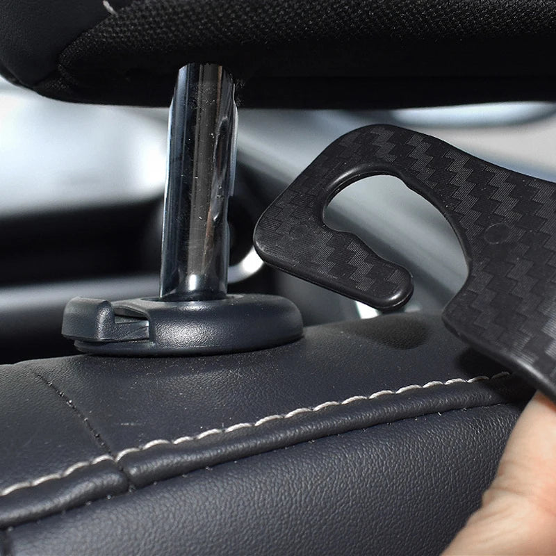 Universal Carbon Fiber Hook Car Seat (4PCS)