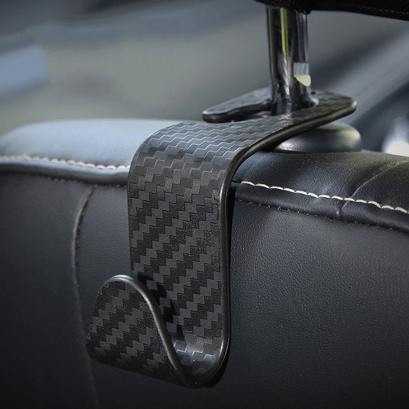 Universal Carbon Fiber Hook Car Seat (4PCS)