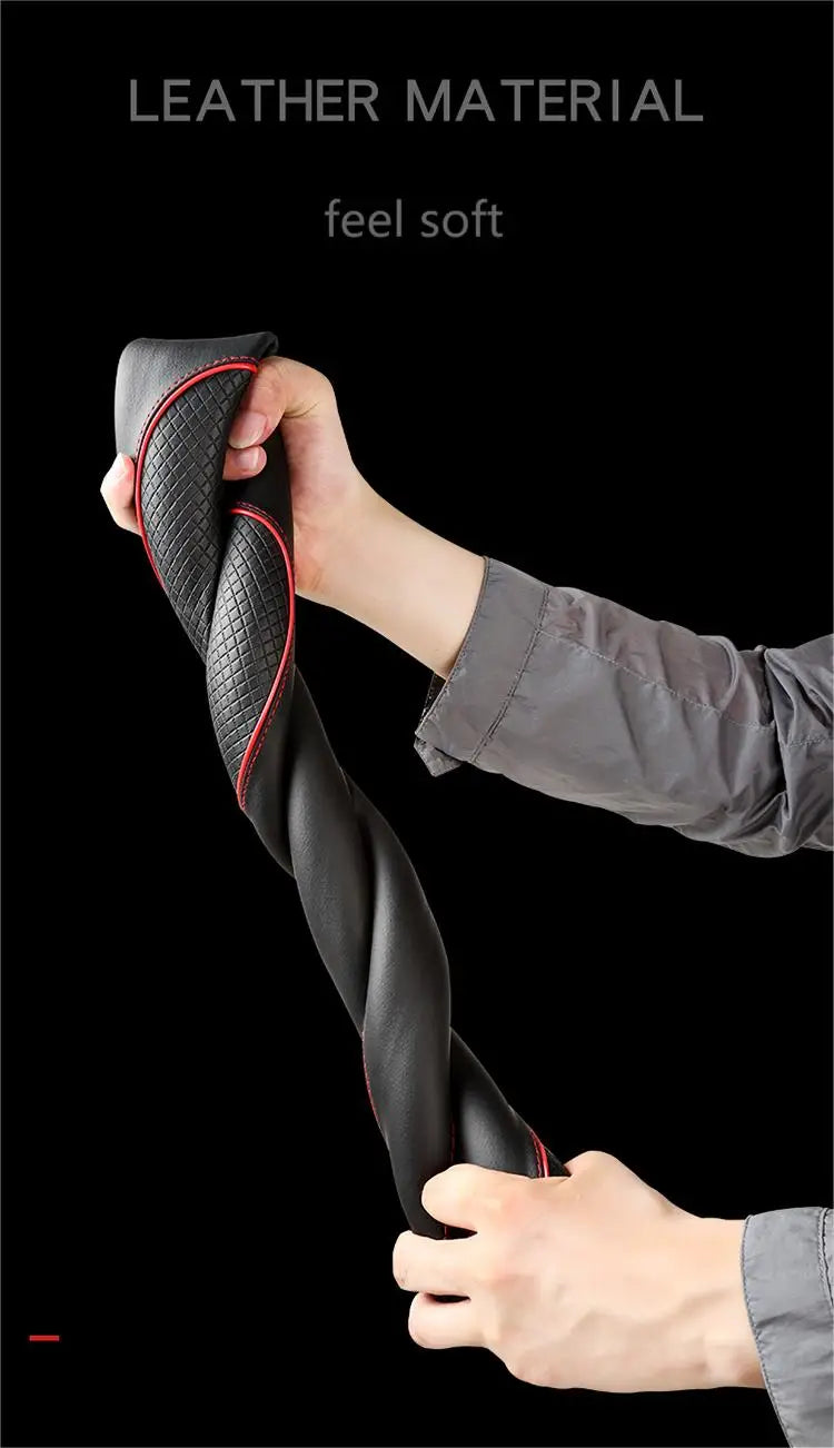 Full Leather Car steering Wheel Cover