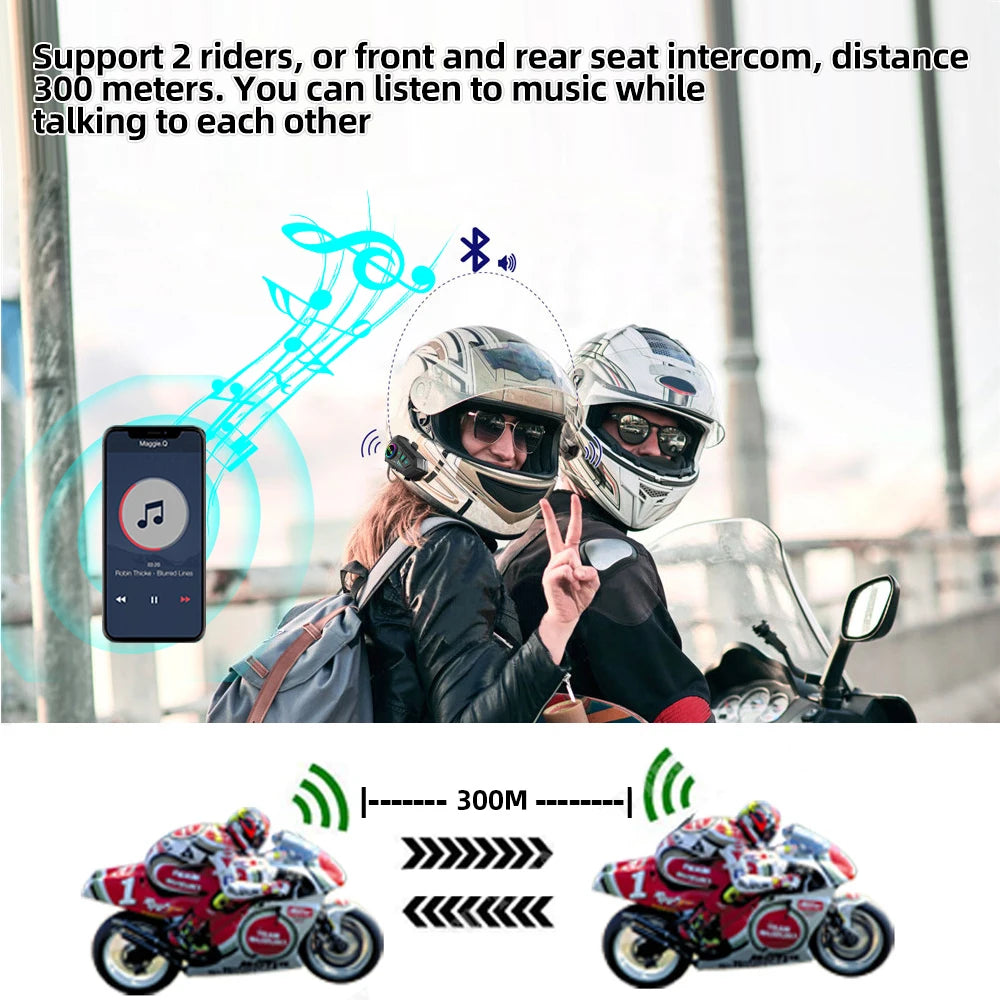 Universal Motorcycle Helmet Bluetooth Speaker