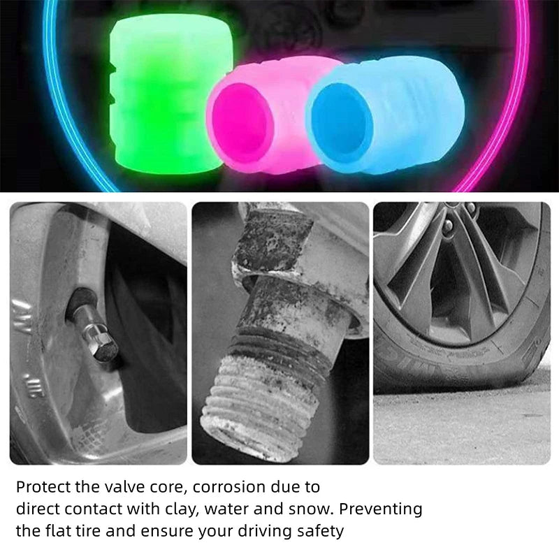 Universal Luminous Valve Caps (4PCS)