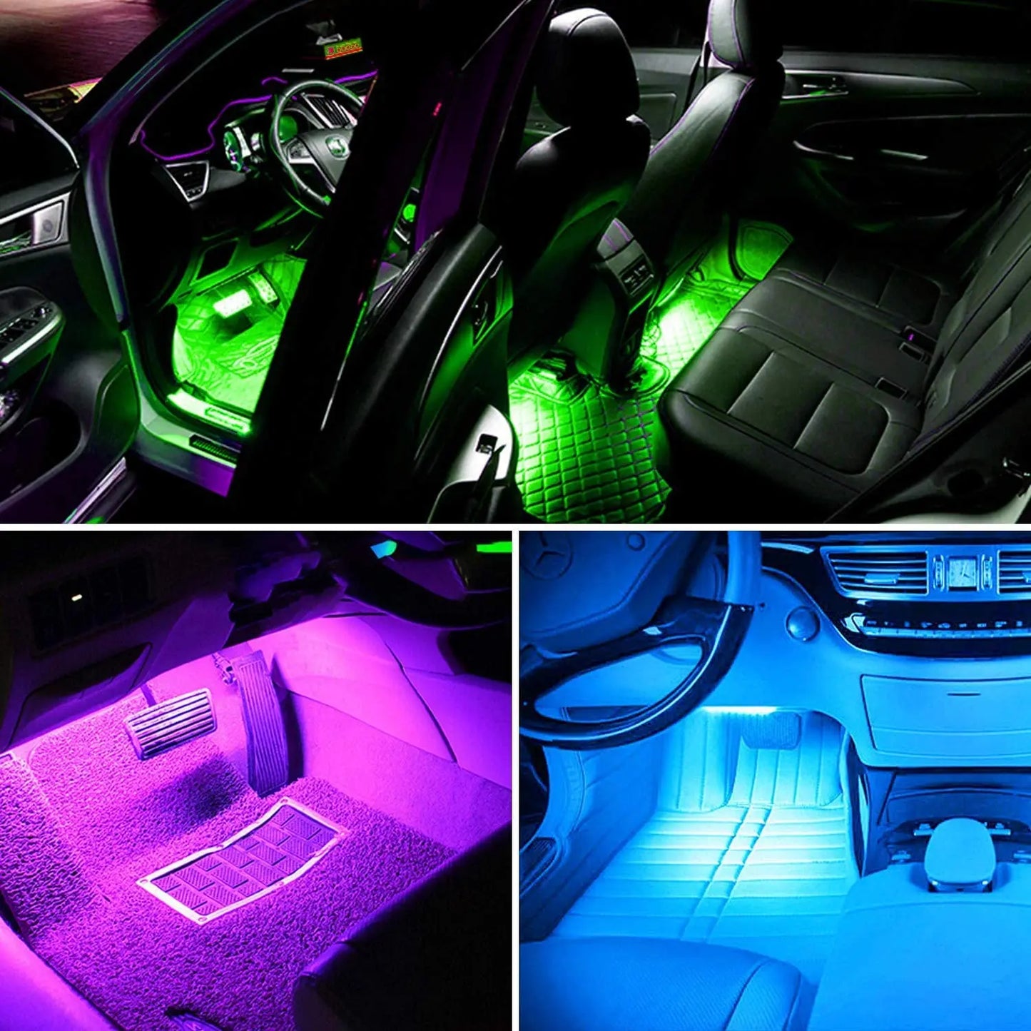 Neon LED Car Interior + Remote App Music Control