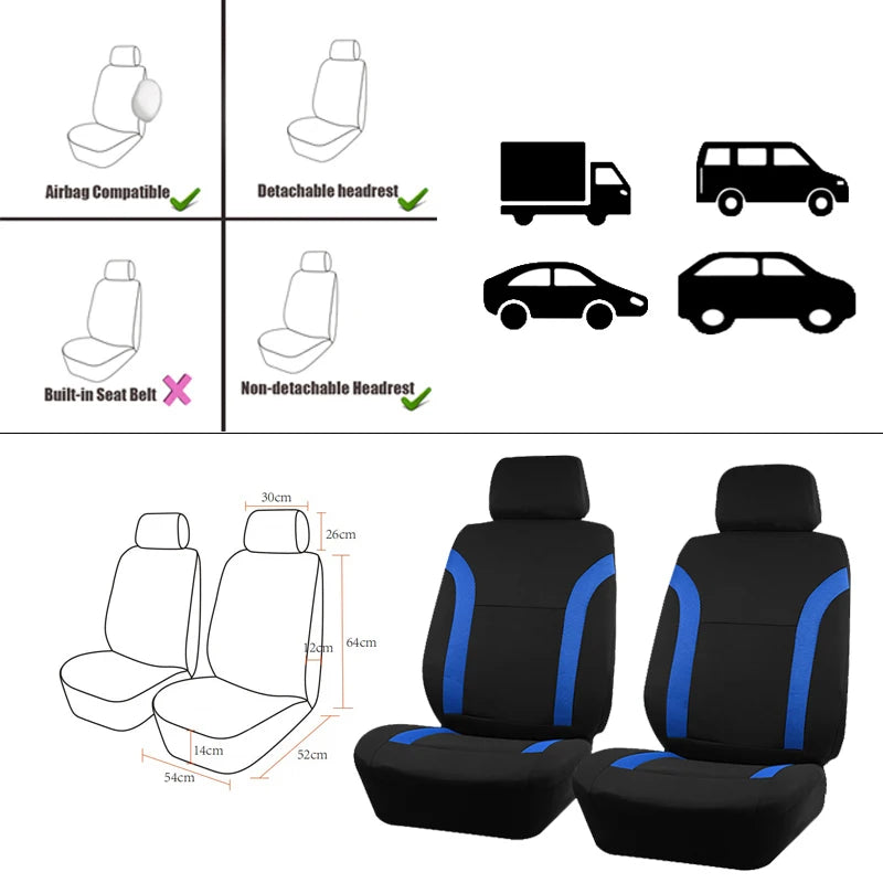 Universal Sport Car Seat Protector Set