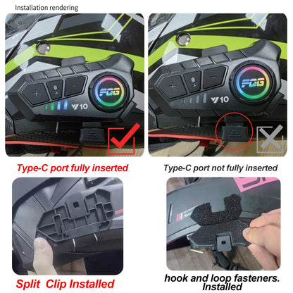 Universal Motorcycle Helmet Bluetooth Speaker