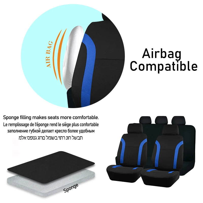 Universal Sport Car Seat Protector Set