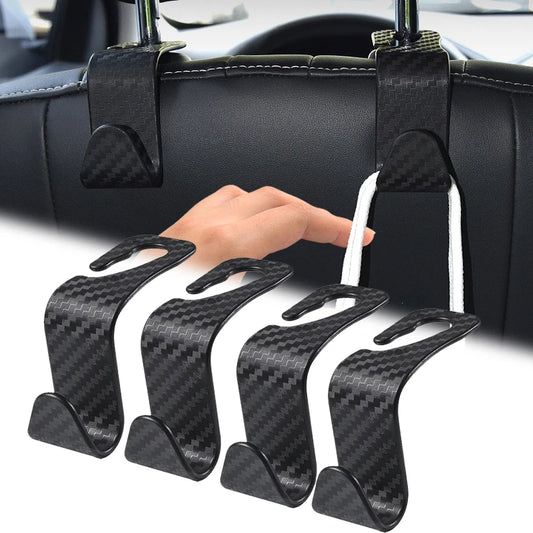 Universal Carbon Fiber Hook Car Seat (4PCS)