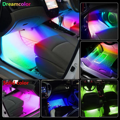 Neon LED Car Interior + Remote App Music Control